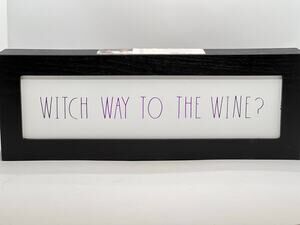 Witch Way To The WIne Rae Dunn Halloween Sign